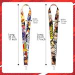 Babymiu Anime Hero Lanyard with ID Holder（2 Pack） for Key String Wallet. Anime Accessories Decor Gifts Merch Party Supplies Keychain Card Stocking Filler for Teens Teacher Office.