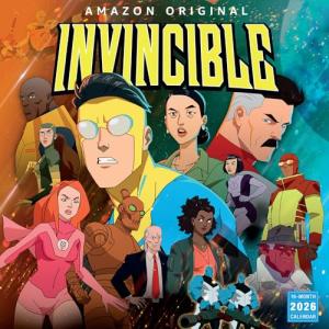 Invincible 2026 Wall Calendar, 12-Month Superhero Comic Art from Amazon Series, 12" x 12", 2026 Wall Calendar and Planner with Comic Book Action Art for Home and Office