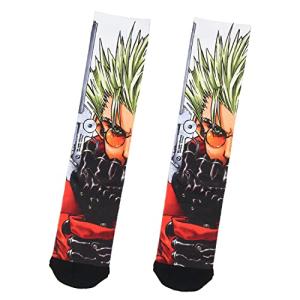 Bioworld Trigun Anime Men's Vash The Stampede Sublimated Adult Crew Socks 1 Pair