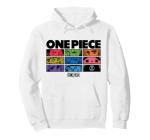 One Piece Anime Character Eyes Colorful Pop Art Grid Pullover Hoodie