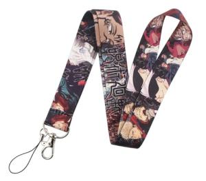 Pinstant Jujutsu Anime Manga Kaisen 17.7" Neck Lanyard Keychain Holder ID Badge Mobile Phone Pin Strap