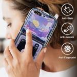 Compatible with Samsung Galaxy Z Flip 7 Case, PC Shell Funny Mobile Phone Design Cute Anime Shockproof Protective Cover for ZFlip 7 for Woman Blue