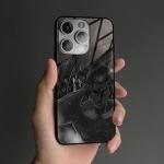 Akatxezy Eren and Attack-Titan Anime Tempered Glass Phone Case Shockproof Silicone Cover, Stylish Manga Character for iPhone 16