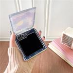 Compatible with Samsung Galaxy Z Flip 7 Case, PC Shell Funny Mobile Phone Design Cute Anime Shockproof Protective Cover for ZFlip 7 for Woman Blue