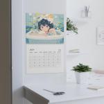 Kawaii Anime Girl Wall Calendar 2026, Premium Semi-Gloss Paper, Cozy Life-Inspired Wall Calendar, 10.8"x16.9" Hanging Calendar for Office & Home Decor