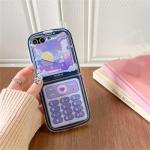 Compatible with Samsung Galaxy Z Flip 7 Case, PC Shell Funny Mobile Phone Design Cute Anime Shockproof Protective Cover for ZFlip 7 for Woman Blue