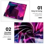 AOHMPT Anime Girl, Cool & Sexy Girls Blacklight Tapestry - UV Reactive Glow Wall Art for Bedroom, Gaming Room & Neon Parties, Perfect for Anime Party Decor 59L x 51W