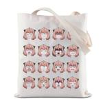 ZJXHPO Japanese Manga Tote Bag Anime Lover Gift Cartoon Lover Reusable Grocery Shopping Bag Anime Manga Shoulder Bag (AY Tote)