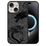 DAIZAG Case for iPhone 15, [Durable Shockproof Protective Magnetic Cover] [Compatible with MagSafe],Dragons Black