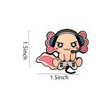 Anime Axolotl Pin, Cartoon Zinc Alloy Cartoon Pins (2)