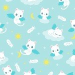 TeeTurtle Plushie Tote Bag - Angel Cats