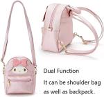 TUMPETY Anime Doll Cosplay Light Black Bag Kawaii Mini Backpack Cute Back Pack Girl Handbag