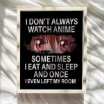 Japanese Anime Wall Decor for Teens - Anime Posters 8x10 - Wall Art Print - funny Sayings Wall Art - Sarcastic Gifts for Boys - Home Theater, Playroom, Movie Room Decor - Teen Girls Bedroom Decor