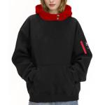 IOPBOT Unisex Anime Hoodie Cosplay Costume Men Black 3D Novelty Hooded Sweatshirt Pullover Jacket Outerwear Coat for Women (L-Black)