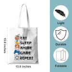 Anime Gifts Tote Bag Game Anime Merch Weekender Bag Shopping Bags Anime Stuff Japanese Gifts for Women Friends Anime Lover Gamer Reusable Grocery Bags for Shopping Picnic Vacation Birthday Graduation