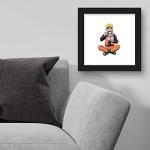 Gallery Pops Naruto Shippuden - Naruto Uzumaki Eating Noodles Wall Art, Black Framed Version, 12'' x 12''