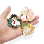 MHA Shoto Enamel Pins Brooches - Deku Bakugo Anime Badges Pins - Halloween Cosplay Gifts for Women Men and Fans (Todoroki - 2)