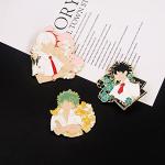 MHA Shoto Enamel Pins Brooches - Deku Bakugo Anime Badges Pins - Halloween Cosplay Gifts for Women Men and Fans (Todoroki - 2)