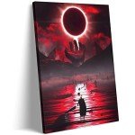 Berserk Guts Red Sun Canvas Wall Art