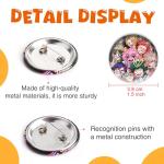 Babymiu Anime Button Pin（18 Pack,1.5 Inch）Anime Cartoon Decoration Gifts Merch Party Supplies Button for Accessories Art DIY Crafts Decor