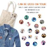 Babymiu Anime Button Pin（18 Pack,1.5 Inch）Anime Cartoon Decoration Gifts Merch Party Supplies Button for Accessories Art DIY Crafts Decor