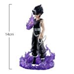 MABAIUDE 14cm Hiei Figure Statue - Purple Flame Ver Hiei Action Figure, 1/7 Scale Anime Figurine Sculpture Model Handmade Collectible Desktop Decoration Gifts for Fans