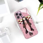 Akatxezy Nezuko Kamado Anime Role Pink Phone Case - Manga Character Pattern Protective Shell for iPhone 12