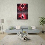 Berserk Guts Red Sun Canvas Wall Art