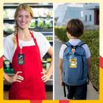 Pounchi Cute Anime Retractable Badge Reels (2 Pack) with Cute Name Tag Badge Holder (2 Pack) Cartoon ID Badge Holders Nursing Badge Reel Badge Clip Gifts for Teens Kids