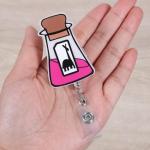 Funny Office Llama Badge Reel, Retractable ID Card Badge Holder, Kuzcoo's Poison Cute Anime Badge Buddy for RN CNA LPN LVN Pharmacy Nurse Hospital Worker Doctor Nursing Student