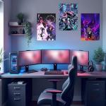 Babymiu Modern Anime Wall Poster 8-Pack 11.5 x 16.5 INCH.Anime Gifts Merch Party Supplies Unframed Version HD Printing Poster for Kids Room Club Wall Art Decor