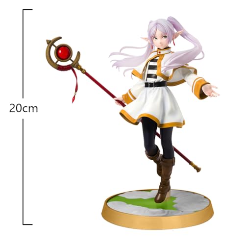 MABAIUDE Frieren Figure Statue Frieren Action Figure, 20cm Standing Pose 1/7 Scale Anime Figurine Model, PVC Desktop Display Decoration Gifts for Fans