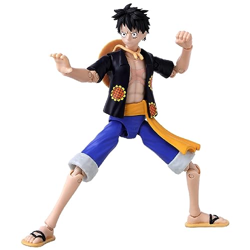 BANDAI - One Piece Anime Heroes Action Figure Monkey D. Luffy Dressrosa 17cm - 37007 Multicolor - Articulated Figures - Grab the Treasure of One Piece Anime Heroes Figures!