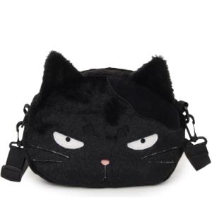 Cute Black Cat Purse for Girls, Anime Plush Bag Crossbody for Little-Girl, Teen Trendy Stuff, Crossbody Fluffy Purse for Teen-Girls, Perfect Gifts