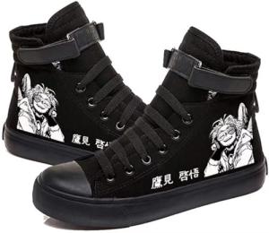 Anime MHA Shoes Unisex Canvas Sneakers High Top Lace ups Bakugou Katsuki Todoroki Shoto Hawks Dabi Shoes