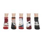 Bioworld Dandadan Mix Characters Womens Ankle Socks 5 Pack