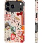 MERRO for iPhone 17 Pro Max Case - Wireless Charging Compatible - Dual-Layer Hard Shell & Silicone Cover - Protective Phone Case with Cute Wildflower Designs for Women - Whimsical Collage
