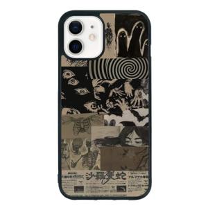 qizjio Vintage Japanese Phone Case Shockproof Protective Dark Aesthetic Collage Anime Phone Case for iPhone 12/12 Pro