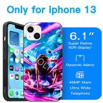 TNOLTK 3D iPh 13 Case Anime Motion Anime Phone Case Shockproof Soft TPU Anti-Scratch Non-Slip Japanese Manga Case for iPh 13 6.1 Inch