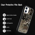 qizjio Vintage Japanese Phone Case Shockproof Protective Dark Aesthetic Collage Anime Phone Case for iPhone 12/12 Pro