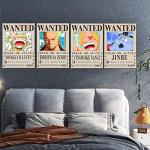 TYZZHOA FIDRTH 15in×11in Anime One Piece Wanted Bounty Posters, New Edition, 10 Straw Hat Pirates Crew Zoro, Sanji, Luffy, a Set of 11PCS