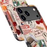 MERRO for iPhone 17 Pro Max Case - Wireless Charging Compatible - Dual-Layer Hard Shell & Silicone Cover - Protective Phone Case with Cute Wildflower Designs for Women - Whimsical Collage
