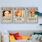 TYZZHOA FIDRTH 15in×11in Anime One Piece Wanted Bounty Posters, New Edition, 10 Straw Hat Pirates Crew Zoro, Sanji, Luffy, a Set of 11PCS