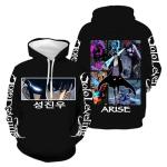 ISaikoy Anime Solo Leveling Hoodie Sweatshirt Jacket Sweater Pullover Hooded Costume
