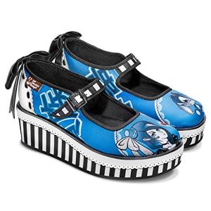 Hot Chocolate Design Women's Mary Jane Platform Shoes, Aristocrat Lolita – Buckle-Strap, Closed-Toe Dress Shoe, Anime Girl Printed Upper, Kawaii Anime Multicolor Platform Shoes for Women – Size 39