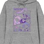 Kpop Demon Hunters Panel Art Huntrx Men's Heather Gray Long Sleeve Hoodie -Xl