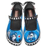Hot Chocolate Design Women's Mary Jane Platform Shoes, Aristocrat Lolita – Buckle-Strap, Closed-Toe Dress Shoe, Anime Girl Printed Upper, Kawaii Anime Multicolor Platform Shoes for Women – Size 39