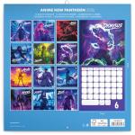 Calendar 2025-2026 Anime New Pantheon Wall Planner, Mythical Heroes Organizer, 16-Month Hanging Schedule Sep 2025–Dec 2026, 12x12 in
