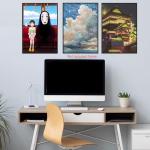 Pounchi Anime Posters (8 Pcs with Glue Dots) 11.2" x 16.5" Japanese Anime HD Printing Poster Unframed Version for Room Bedroom Club Wall Art Decor for Teens