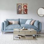 DEKBOND Arcane Anime Canvas Prints - Jinx&Vi Poster, Aesthetic Wall Art for Home, Office, Living Room Decorations - Framed 16"x16"